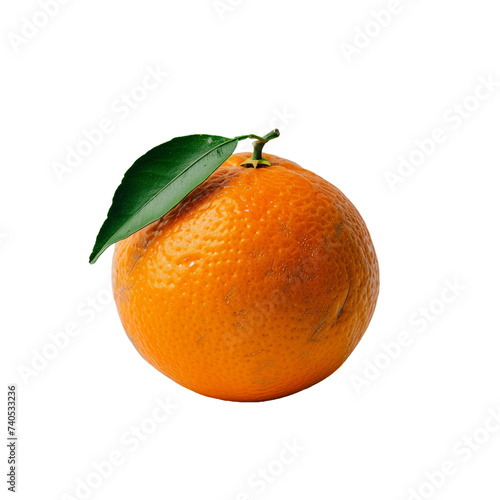 Tangerine, transparent background, isolated image, generative AI