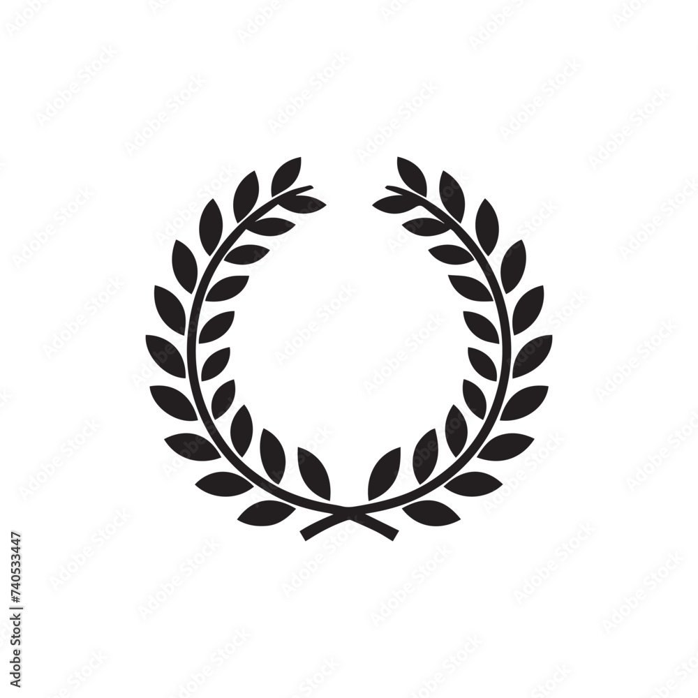 laurel wreath vector icons 