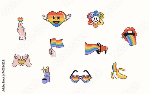 LGBTQ Sticker Vector Illustration