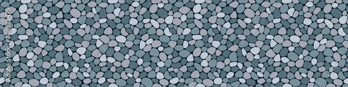 Paving seamless pattern vector illustration. Summer repeated background. Pebble, shingle beaches template wallpaper for interior, exterior, spa,travel and beauty designs. Doodle sea stones backdrop.