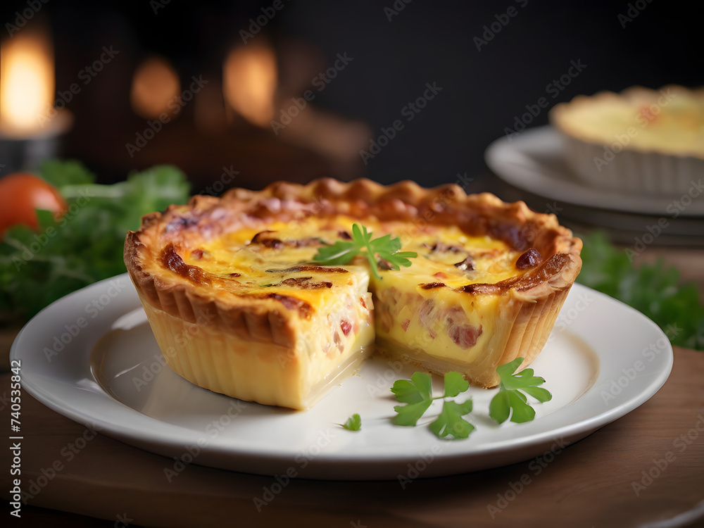 Illustration of Quiche Lorraine Illustration of Quiche Lorraine