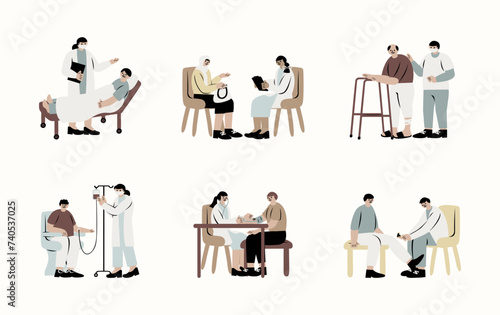 Doctor and Patient Vector Illustration