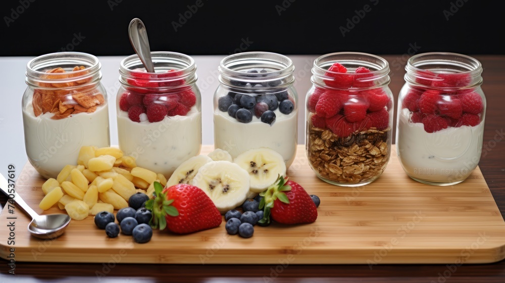 yogurt to various jars and dishes, try a variety of toppings and always include large container in shot, food, dessert, sweet, fresh, dairy, delicious, breakfast, fruit, organic yogurt to various jars and dishes, try a variety of toppings and always include large container in shot, food, dessert, sweet, fresh, dairy, delicious, breakfast, fruit, organic