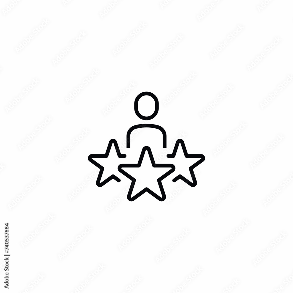 Celebrity Famous Person Best Employee High Achiever Vector Icon Sign Symbol Celebrity Famous Person Best Employee High Achiever Vector Icon Sign Symbol