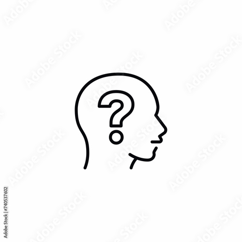 Mindset Question Head Interesting Vector Icon Sign Symbol
