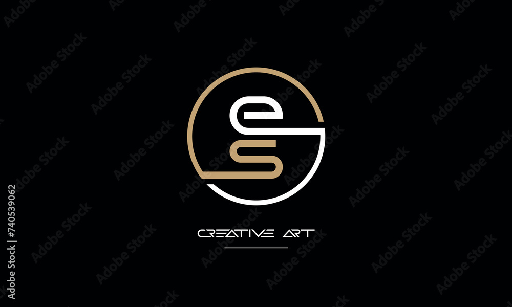 Obraz premium ES, SE, E, S abstract letters logo monogram