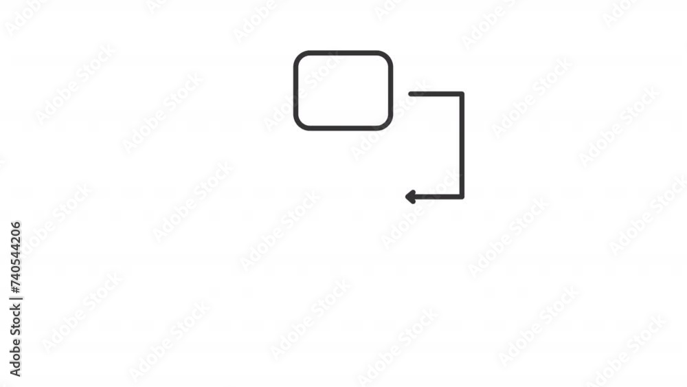Animated flowchart icon. Work process line animation. Step by step organization. Project management tool. Black illustration on white background. HD video with alpha channel. Motion graphic Animated flowchart icon. Work process line animation. Step by step organization. Project management tool. Black illustration on white background. HD video with alpha channel. Motion graphic