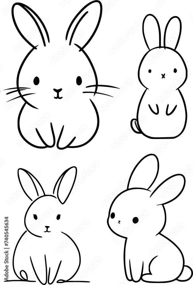 Obraz premium set of rabbits