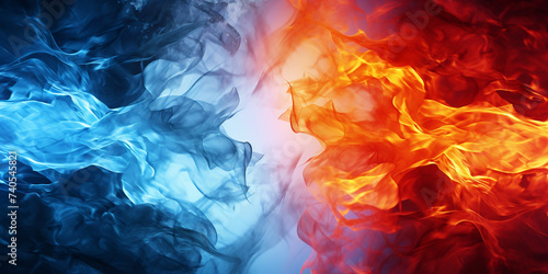 Abstract background seawater and fire flow,