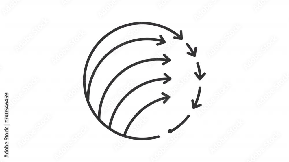 Extreme programming line animation. Animated flowchart icon. Agile ...
