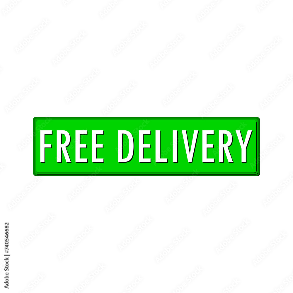Free delivery button icon isolated on transparent background Free delivery button icon isolated on transparent background
