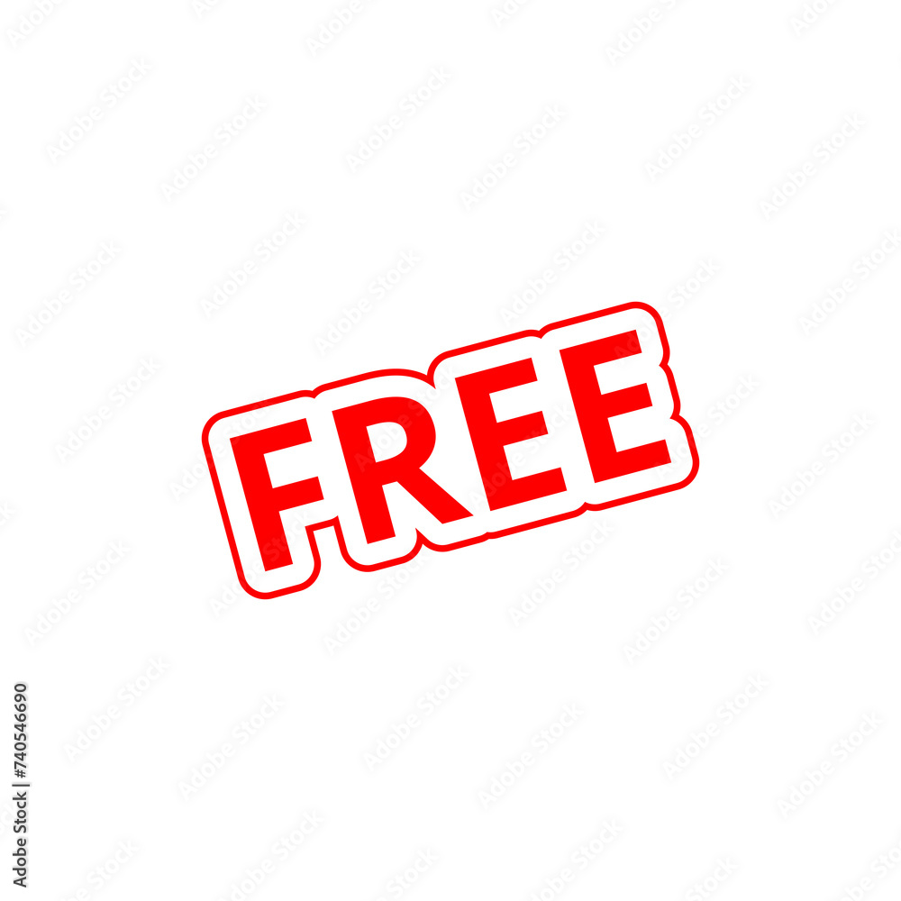 Free sign icon isolated on transparent background Free sign icon isolated on transparent background