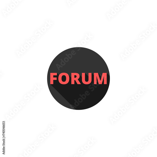Speech bubbles icon. Forum icon isolated on transparent background