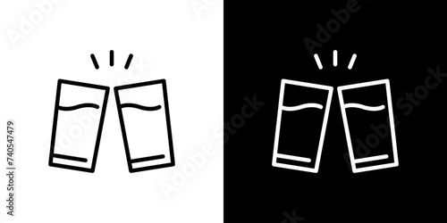 グラスで乾杯するアイコン