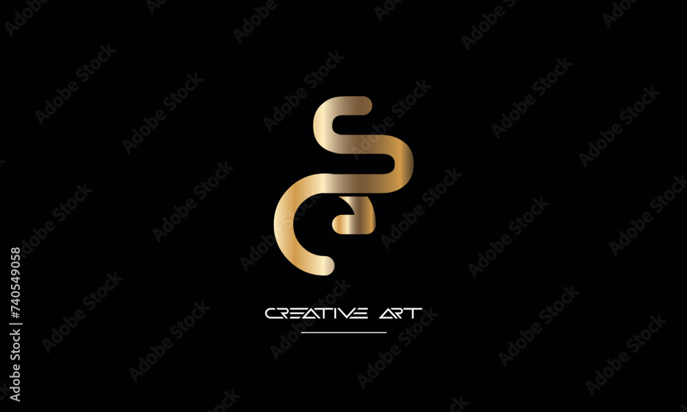 ES, SE, E, S abstract letters logo monogram ES, SE, E, S abstract letters logo monogram