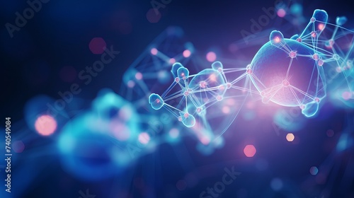 Nucleus, Atoms, Elements or Molecules light science abstract blur background photo