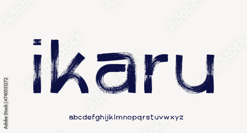 IKARU FONT VECTOR DISPLAY BRUSH LOWERCASE HANDWRITTING ANIME JAPAN