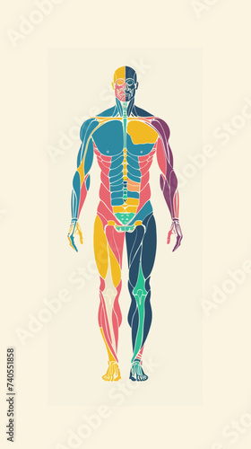 anatomy of body flat design