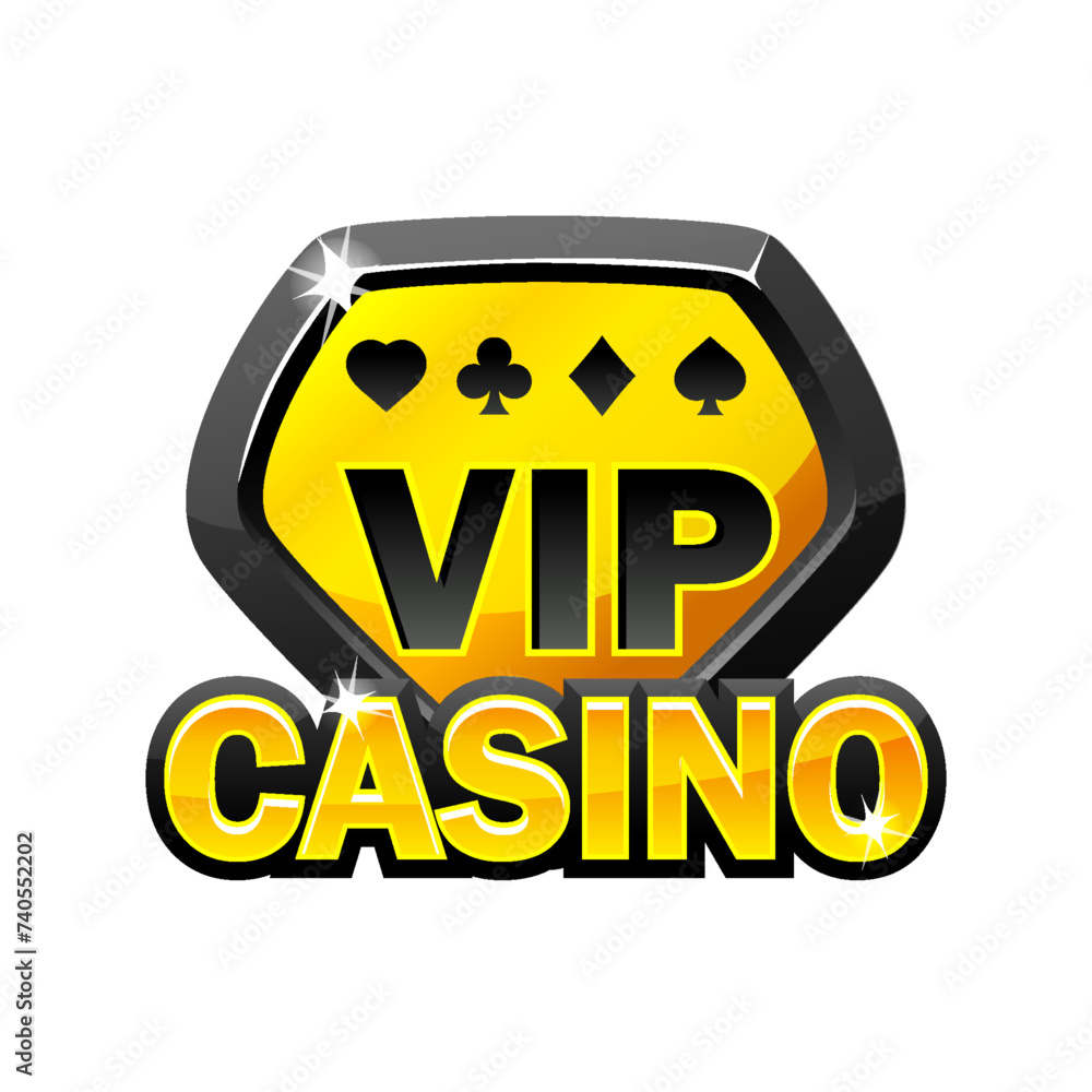 Obraz premium Icon VIP casino. Icon Casino with a Diamond symbol