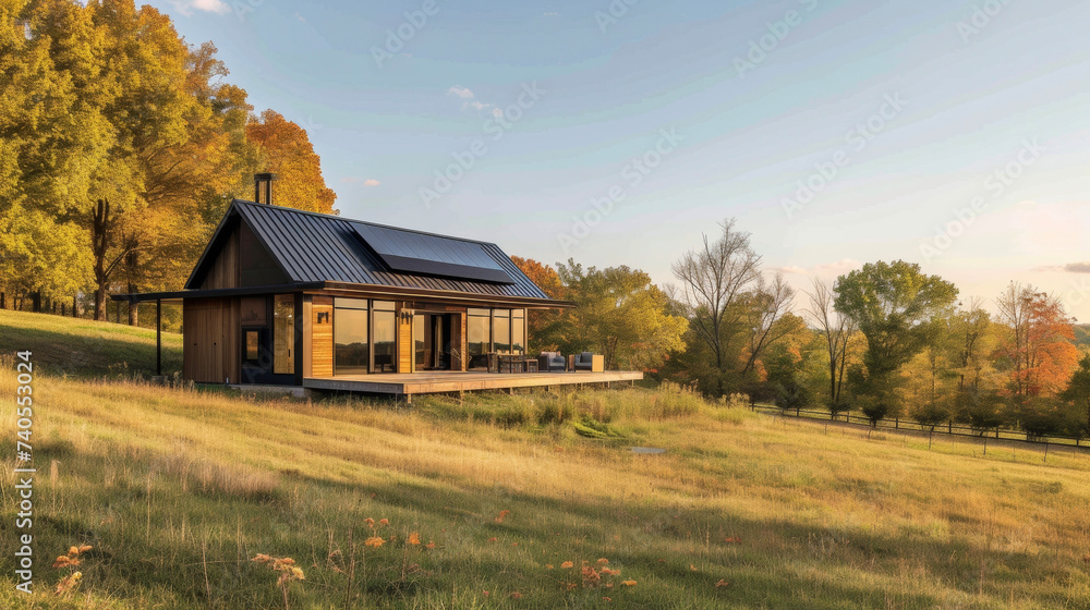 Surrounded by rolling fields and open skies this offgrid home harnesses geothermal energy and features a composting for ecofriendly living in the great outdoors. Surrounded by rolling fields and open skies this offgrid home harnesses geothermal energy and features a composting for ecofriendly living in the great outdoors.