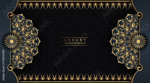 luxury background, with gold mandala