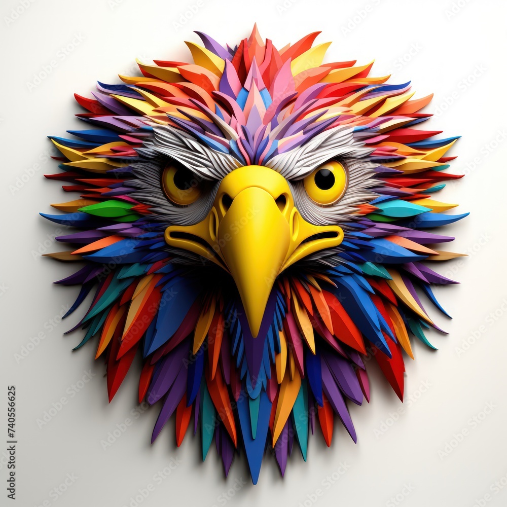 Obraz premium 3D composite illustration of an eagle