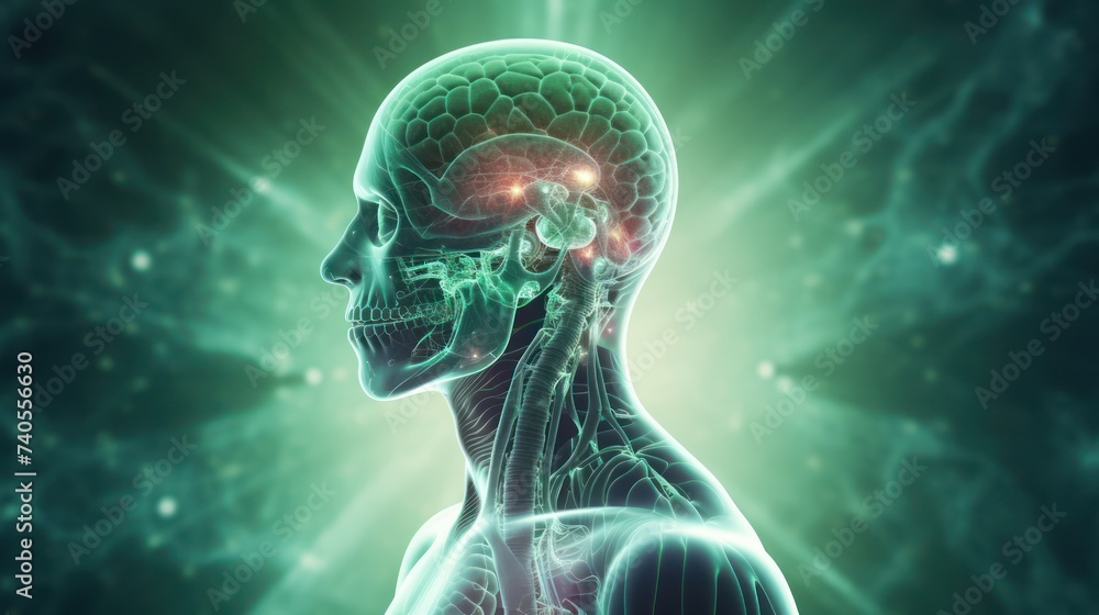 Medical concept with a 3D hologram of an X-ray image of the human body. Medical concept with a 3D hologram of an X-ray image of the human body.