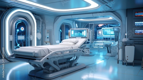 3D CG rendering of a medical space