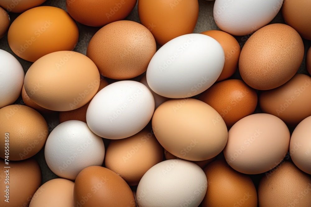 BIO fresh chicken eggs on green farm, food protein healthy food . Generative Ai. BIO fresh chicken eggs on green farm, food protein healthy food . Generative Ai.