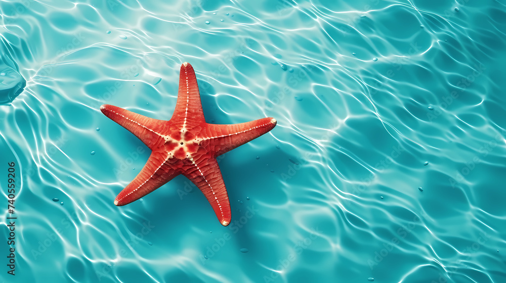 Beautiful beach with starfish and shells Beautiful beach with starfish and shells
