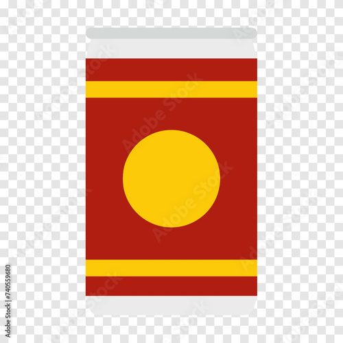 Red can of beer line icon. Hops, foam, alcohol, belly, malt, drink, wine, bar, barley, yeast, water, hangover. Vector line icon for business and advertising