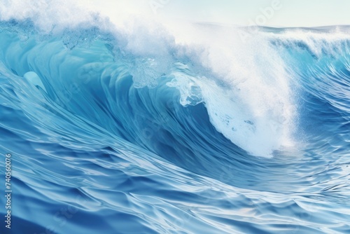 A powerful wave in the ocean, suitable for nature themes