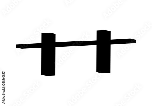 Icono de valla en negro sobre blanco