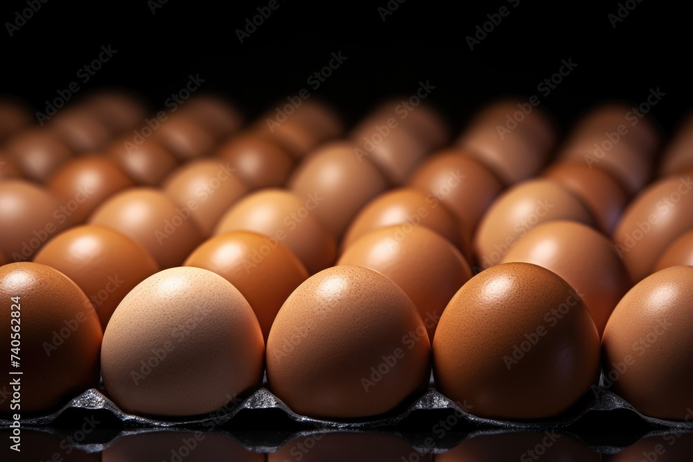 BIO fresh chicken eggs on green farm, food protein healthy food . Generative Ai. BIO fresh chicken eggs on green farm, food protein healthy food . Generative Ai.