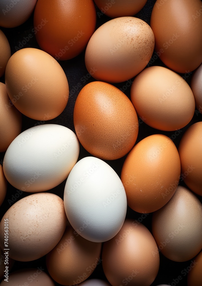 BIO fresh chicken eggs on green farm, food protein healthy food . Generative Ai. BIO fresh chicken eggs on green farm, food protein healthy food . Generative Ai.