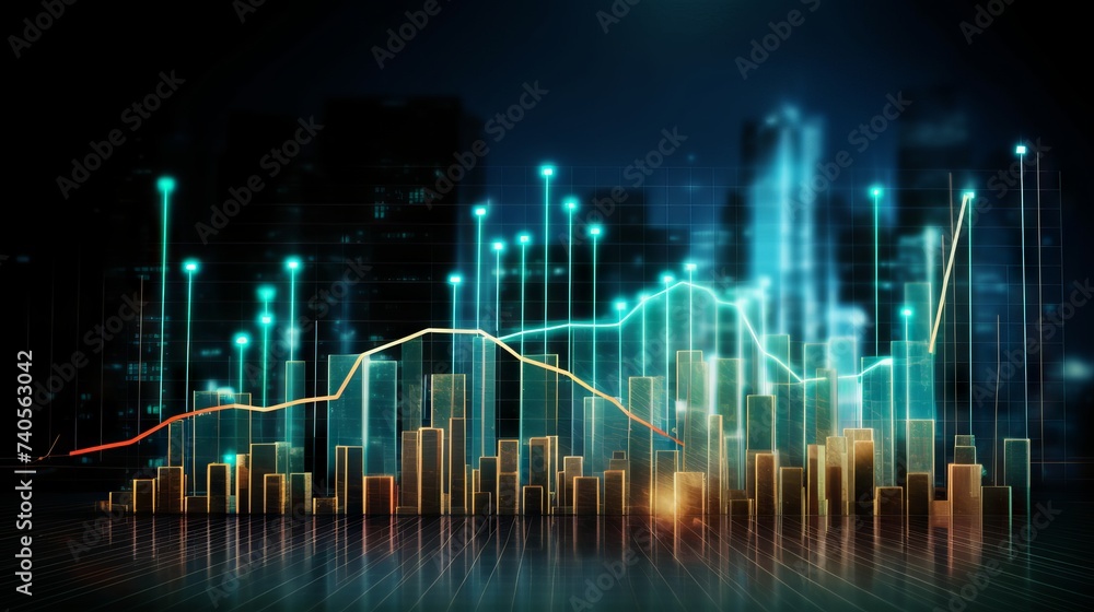 Analyzing stock market changes: business growth concept with marketing graph target achievement
Analyzing stock market changes: business growth concept with marketing graph target achievement