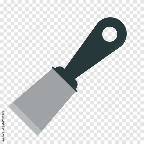 Spatula line icon. Wall, repair, putty, spatula, plaster, cement, wallpaper, paint, painter, roller, apartment, tool, construction. Vector line icon for business and advertising