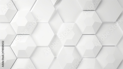 3d futuristic white hexagonal background with luxury pattern - vector illustration of abstract honeycomb mosaic for modern business designs