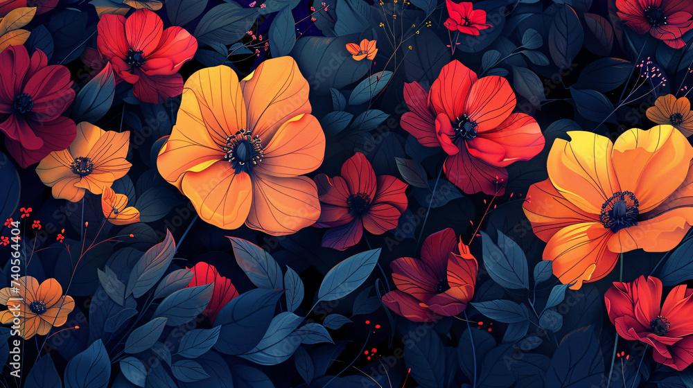 Beautifully rendered floral pattern by hand.
Beautifully rendered floral pattern by hand.