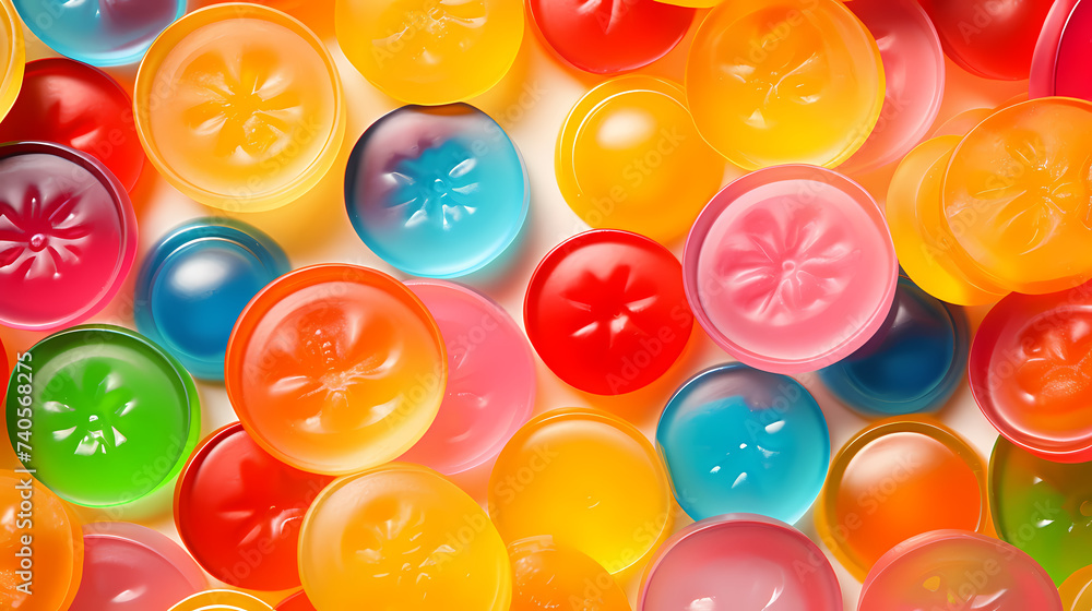 Many colorful candies Many colorful candies