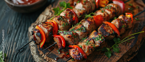 Kebab , with empty copy space, minimalist, traditional, dining room,