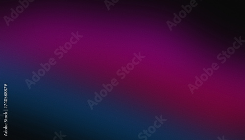 Dark pink and blue glowing grainy gradient background. Colorful noise texture backdrop for webpage header or banner.