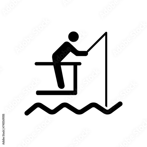 Fishing icon vector. Hook illustration sign. Bait symbol or logo.