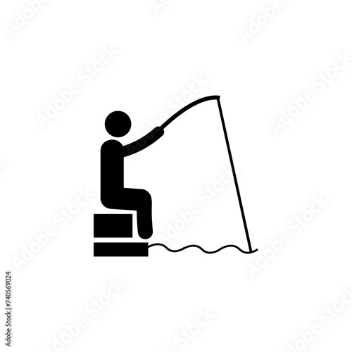 Fishing icon vector. Hook illustration sign. Bait symbol or logo.