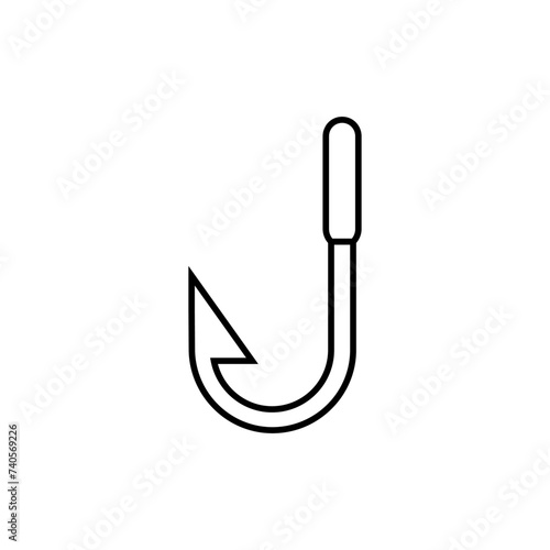 Fishing icon vector. Hook illustration sign. Bait symbol or logo.