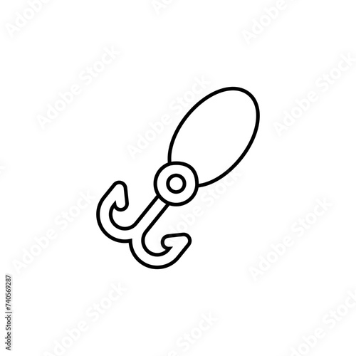 Fishing icon vector. Hook illustration sign. Bait symbol or logo.