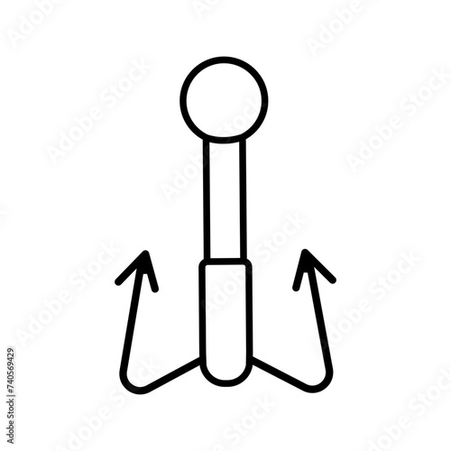 Fishing icon vector. Hook illustration sign. Bait symbol or logo.