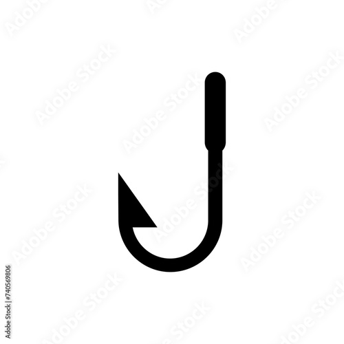 Fishing icon vector. Hook illustration sign. Bait symbol or logo.