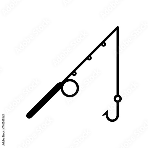 Fishing icon vector. Hook illustration sign. Bait symbol or logo.