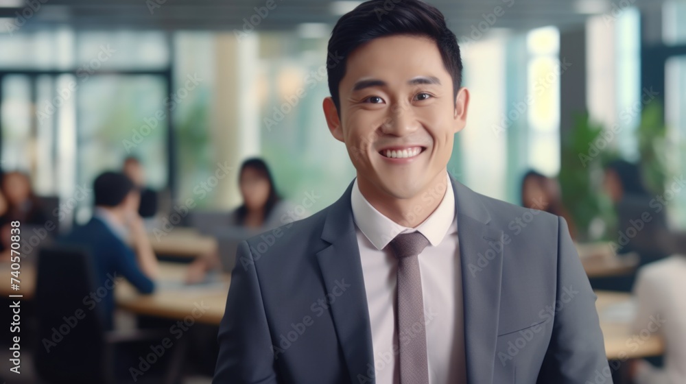 A man in a suit and tie standing in front of a group of people. Suitable for business presentations A man in a suit and tie standing in front of a group of people. Suitable for business presentations